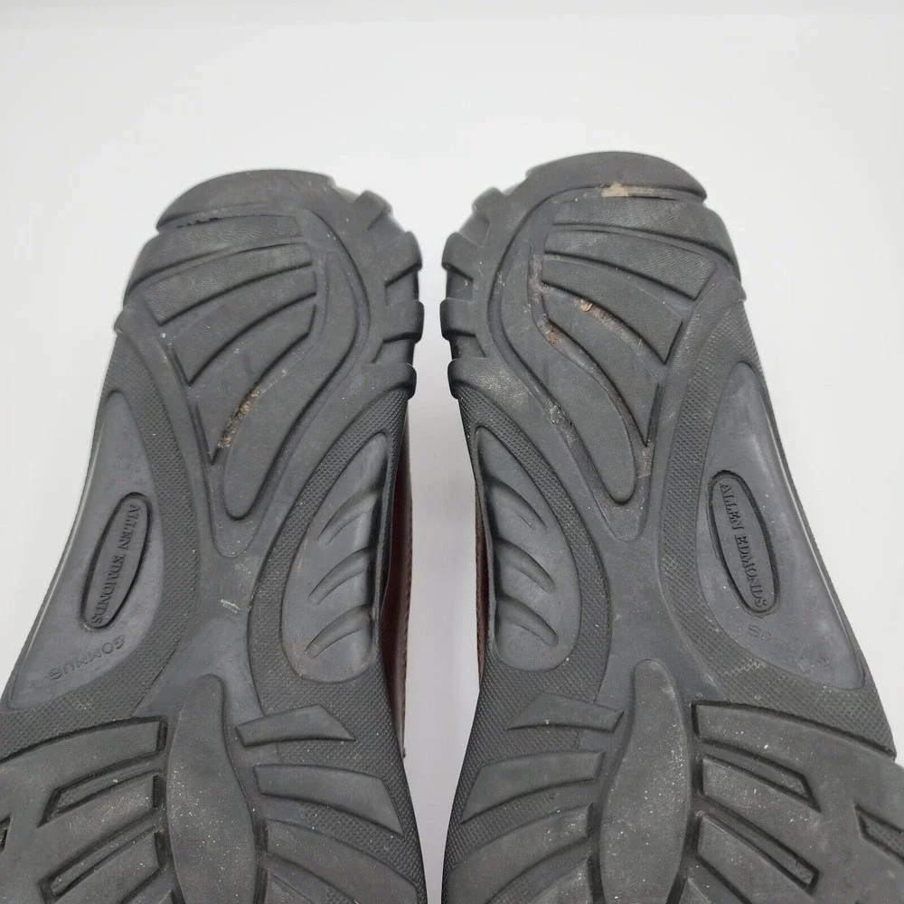 Allen Edmonds Boulder‎ Driving Shoes Mens 9.5 D Brown Leather Stitched Moccasin